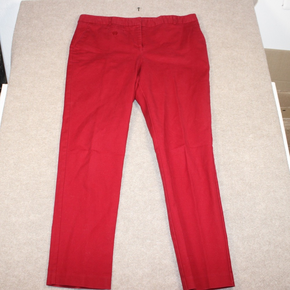 Van Heusen Originals Red Stretch Trousers Womens 12 Straight Leg Pants